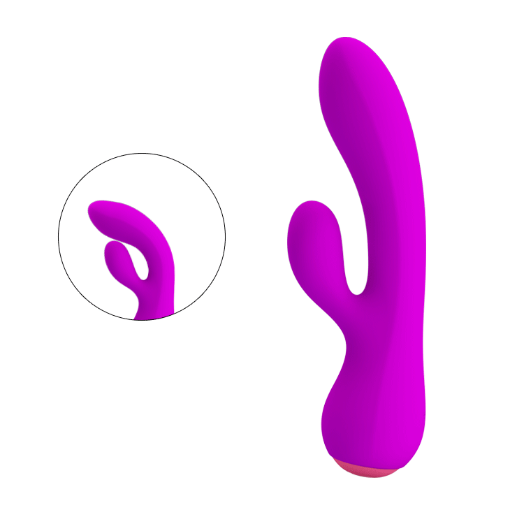 Zachary Rechargeable Rabbit Vibrator Purple Sex Toys